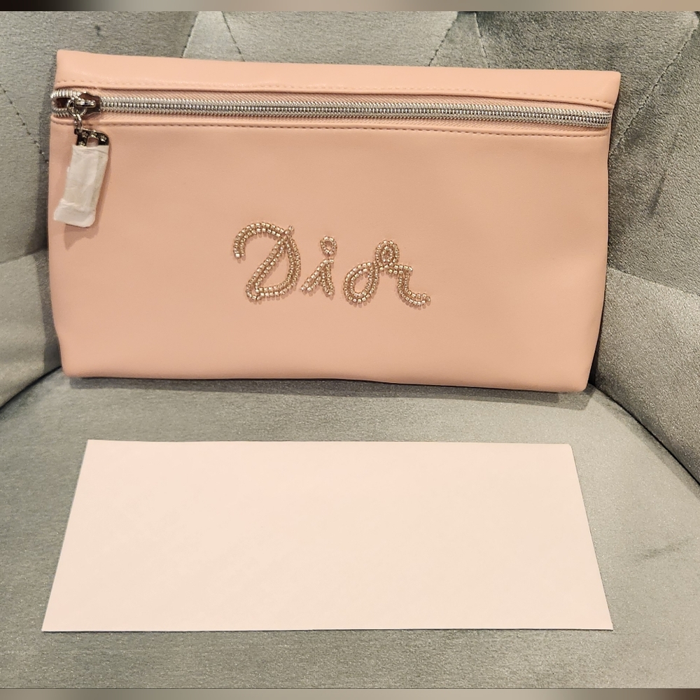 Dior Pink Cosmetic Bag with Sleek Design